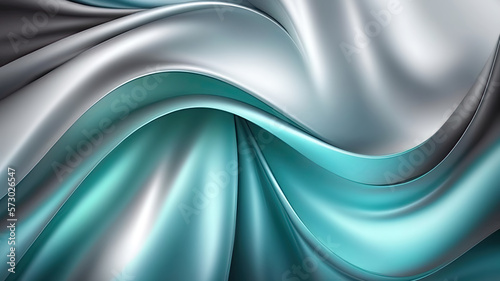 Pale Silver and Blue Abstract Satin Background for Banners, Wallpaper, and Posters. Generative AI