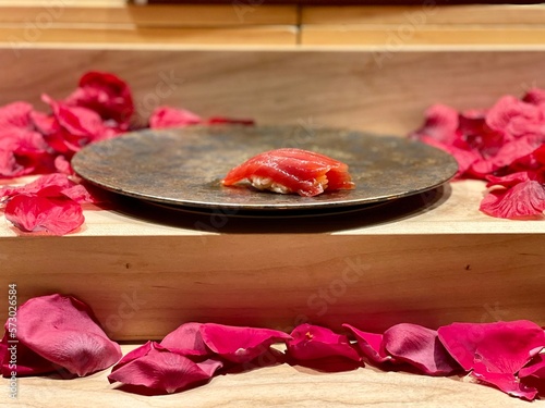 delicious nigiri on a plate