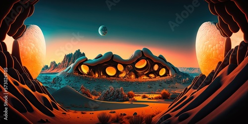 Wallpaper Mural Alien Planet Landscape  Torontodigital.ca