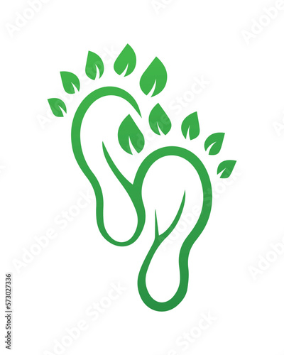 green leaf icon. vector illustration. two feet. logo or icon. clean and healthy legs and feet. podologist medicine. health. leaves. nature. leaf. plants
