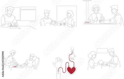 Blood donation at the medical center