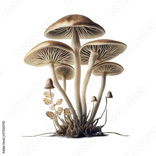 Psilocybin Mushroom Illustration, Transparent Background, PNG, Mushrooms, Generative AI