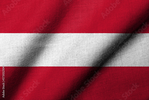 3D Flag of Austria waving