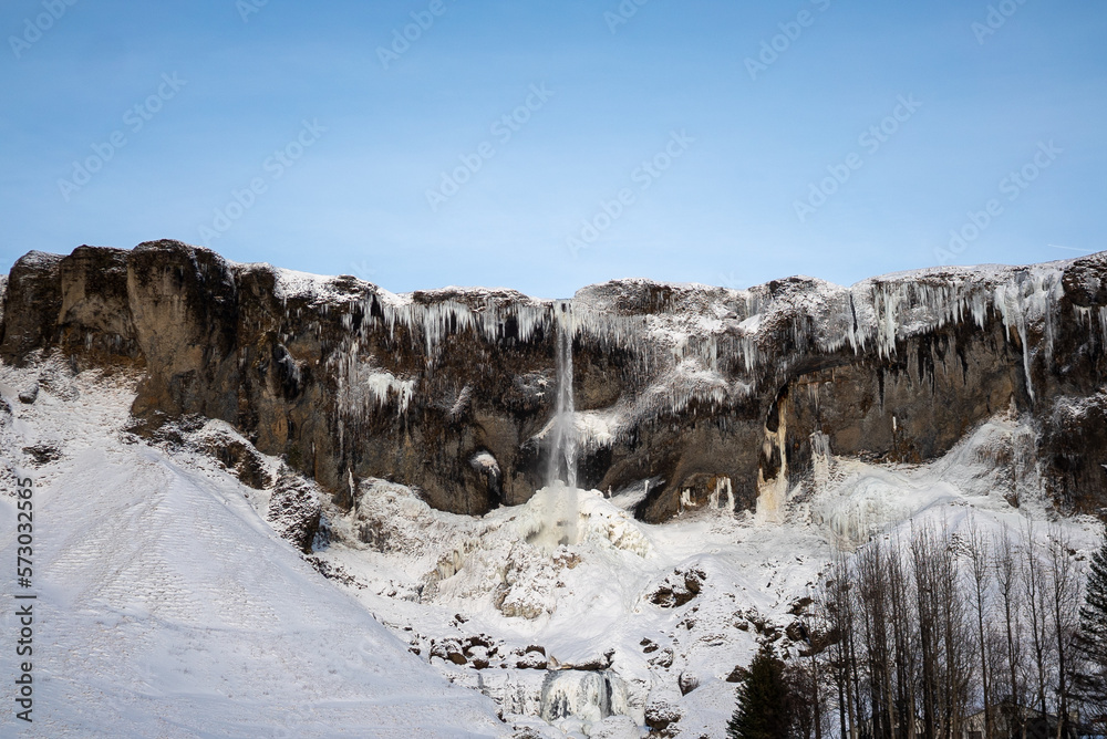 waterfall in the mountains