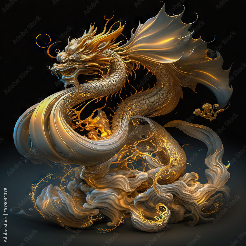 golden asian dragon