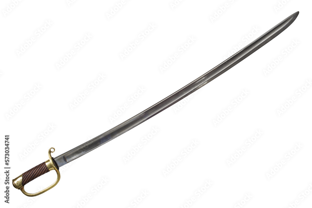 Antique cavalry saber, the end of the 19th century. Isolated Antique cavalry saber, the end of the 19th century. Isolated