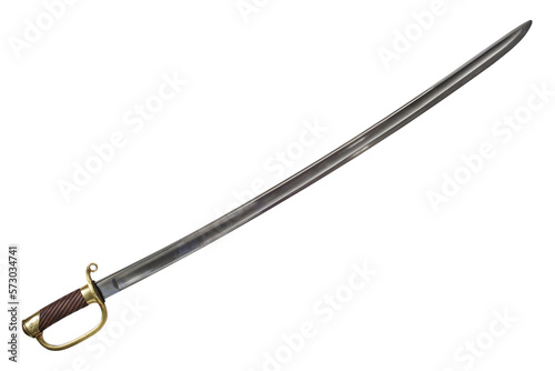 Konstfotografi Antique cavalry saber, the end of the 19th century. Isolated