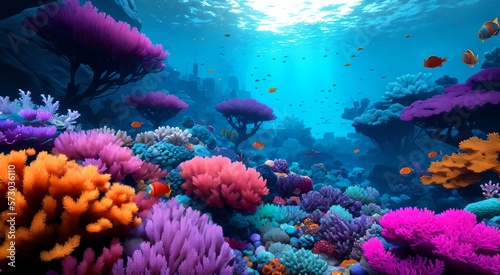 Underwater paradise: Tropical coral reef [AI Generated] © Jefferson