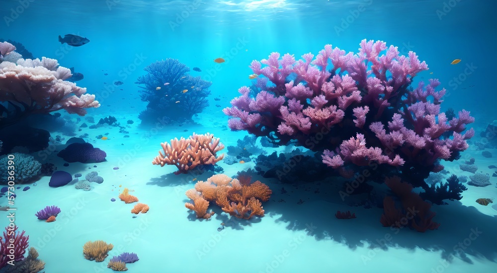 Fototapeta premium Underwater paradise: Tropical coral reef [AI Generated]