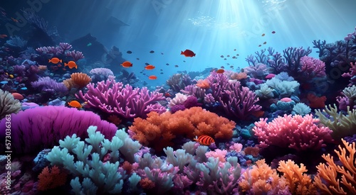 Underwater paradise: Tropical coral reef [AI Generated]