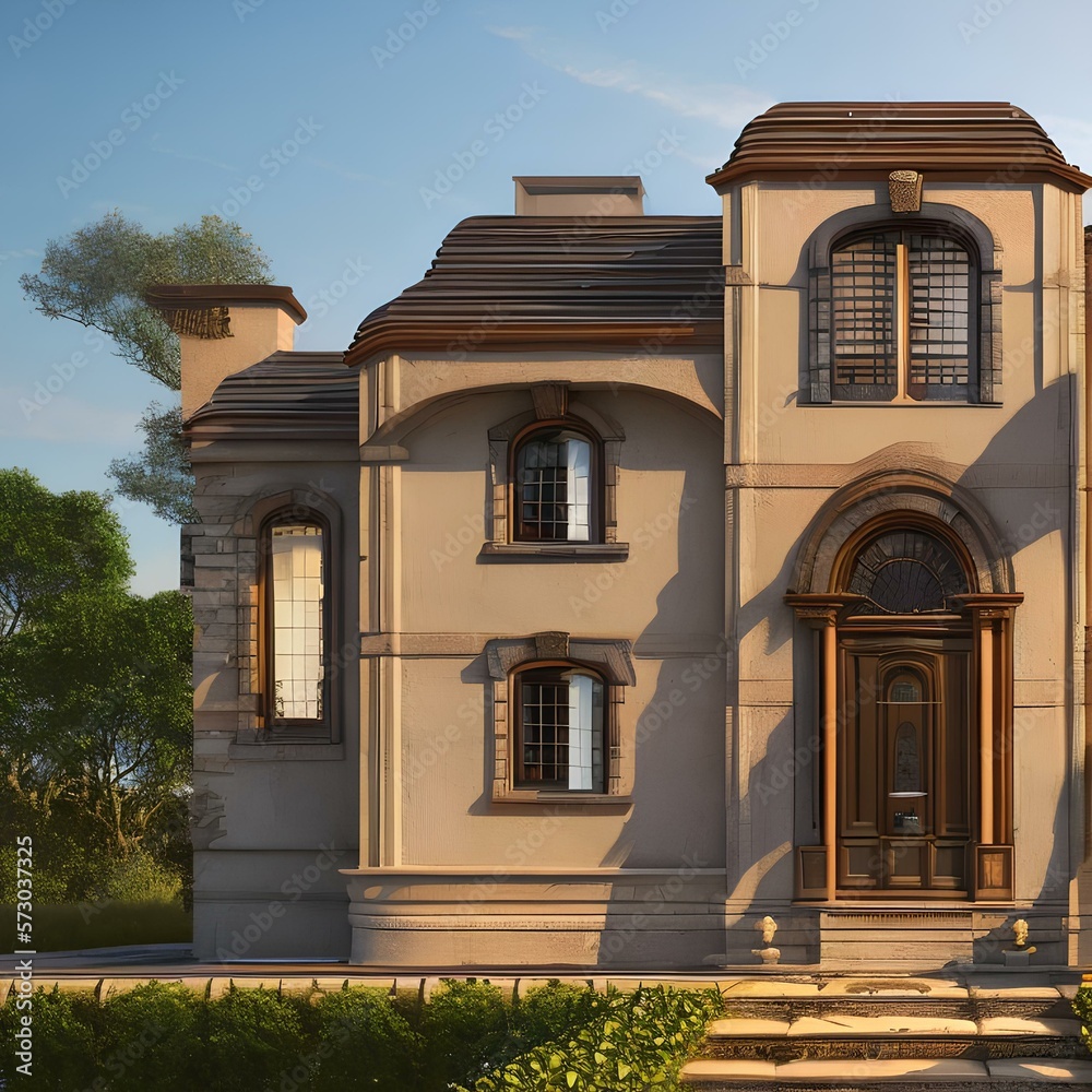 Obraz premium A house with a wine cellar and a modern design 1_SwinIRGenerative AI