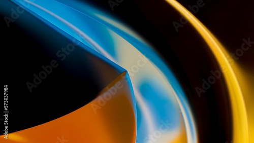 3d render, abstract background with layers macro, wavy fashion wallpaper