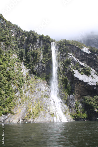 waterfall on the cliffside