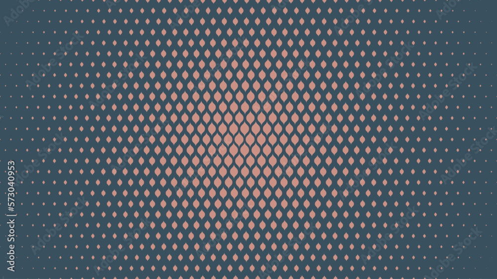 Fototapeta Boho Style Modern Halftone Vector Radial Texture Aesthetic Abstract Background. Half Tone Chic Gypsy Pattern Trendy Fashionable Textured Print. Stylish Minimalist Wide Wallpaper. Ease Pure Abstraction