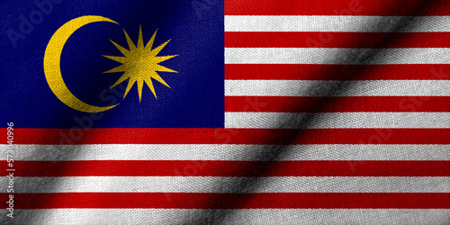 3D Flag of Malaysia waving