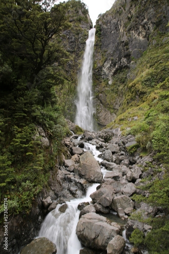 Waterfall and rocks