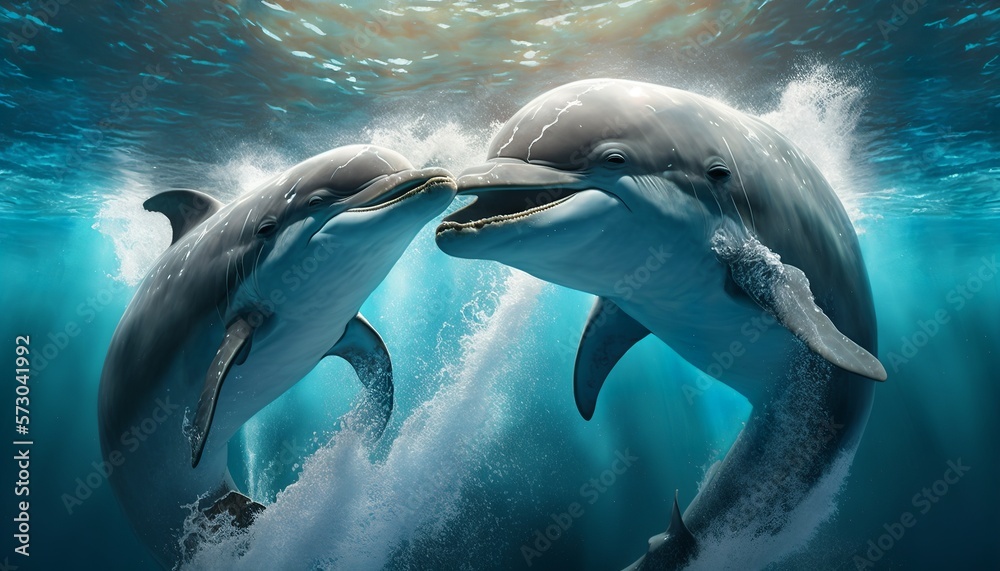 Fototapeta premium dolphin in the sea