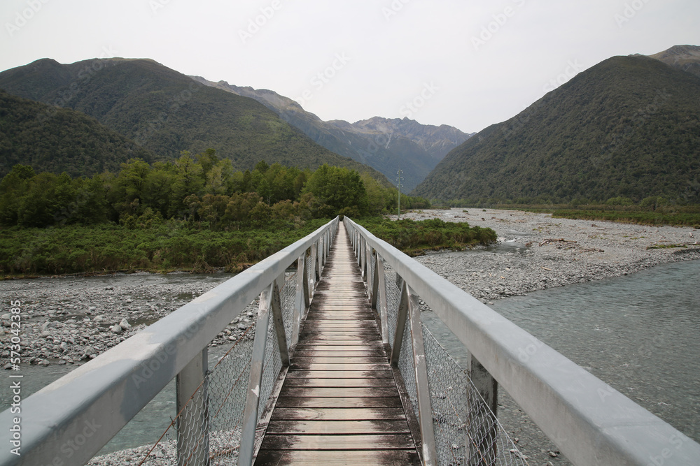 bridge across a riverbed