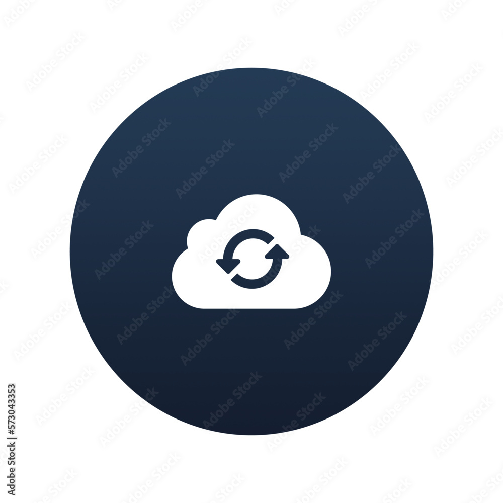 Cloud refresh icon, Flat vector illustration for web and mobile interface, EPS 10 Cloud refresh icon, Flat vector illustration for web and mobile interface, EPS 10