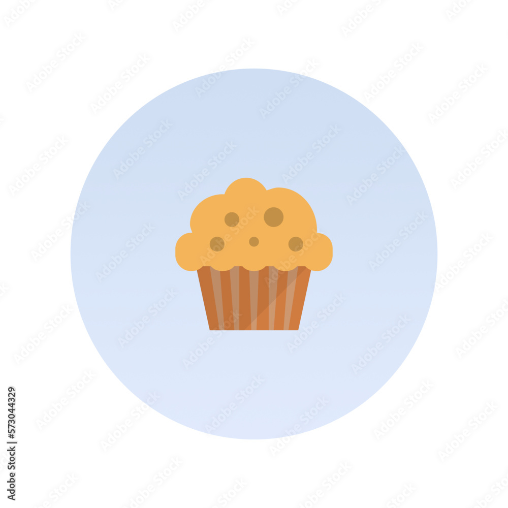 Muffin icon, Flat vector illustration for web and mobile interface, EPS 10 Muffin icon, Flat vector illustration for web and mobile interface, EPS 10