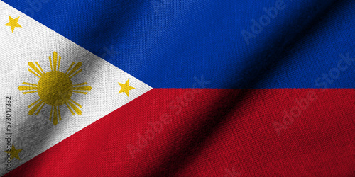 3D Flag of the Philippines waving