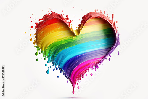 heart in rainbow colors