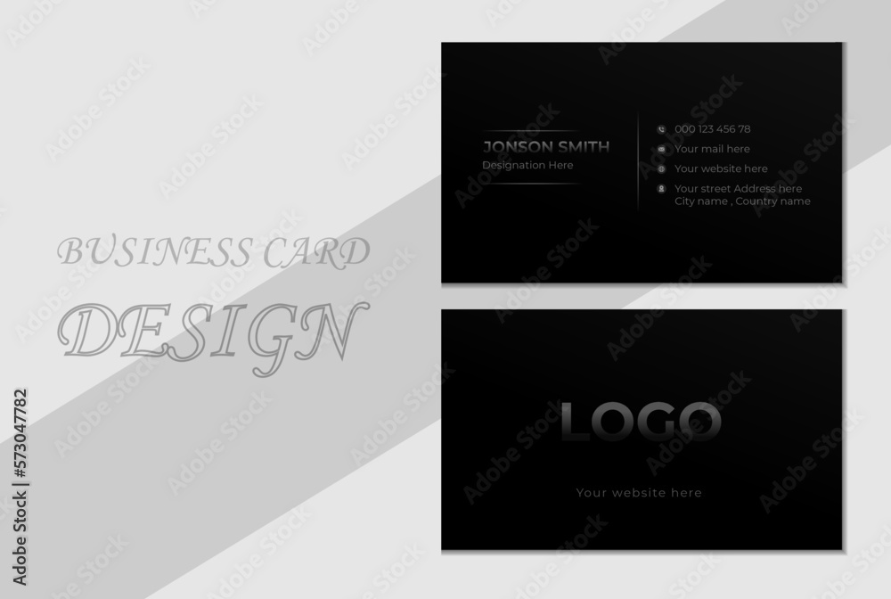 luxury clean business card. Modern Business Card. Creative and clean Black and white business card. luxury clean business card. Modern Business Card. Creative and clean Black and white business card.