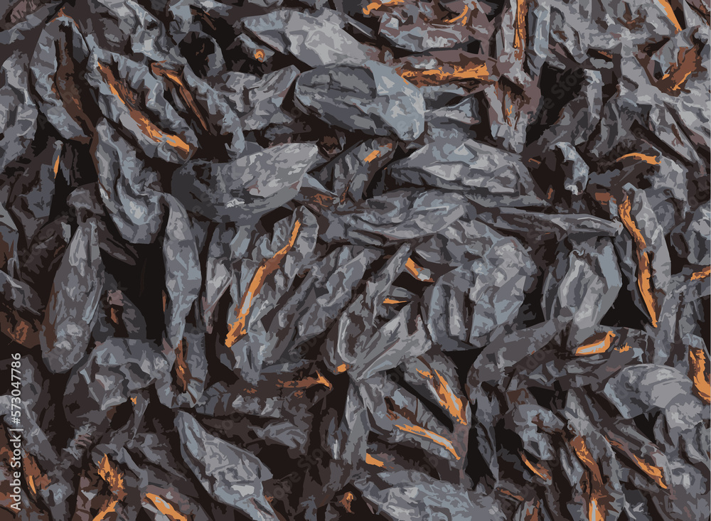 Realistic illustration of dried plums or prunes background. Dried plums, pitted. Healthy food concept