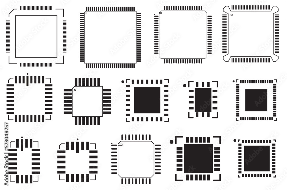 A footprint for mounting an electronic
component on a printed circuit board. Assembly 
drawing of the printed circuit board.
Surface mounting, bga component.