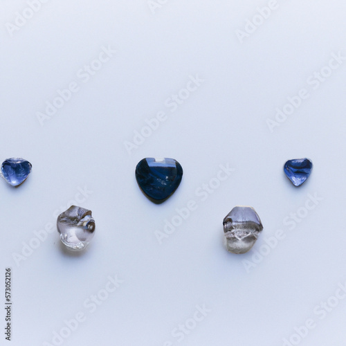 Simple Flatlays Sapphire Affectionate acidifiers - Generative AI photo