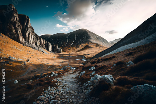 sunset in the mountains