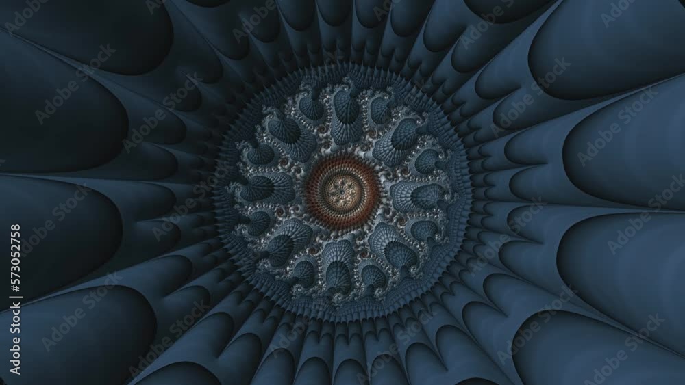 Camera movement inside a multicolor bright fractal. 4k Abstract multicolored motion graphics background.