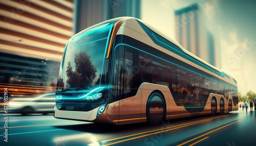 Riding the Future: Urban Autonomous Mobility in a Futuristic Cityscape. Generative AI