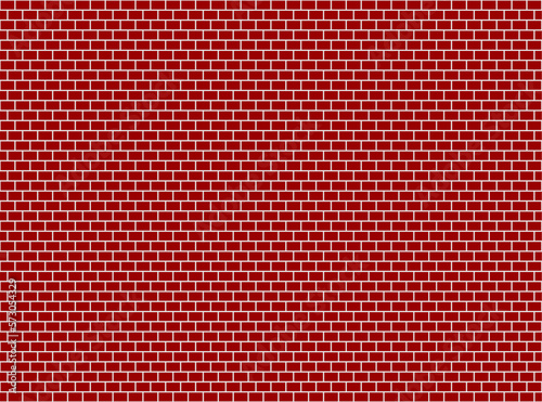 red bricks wall header bond illustration useful as a background