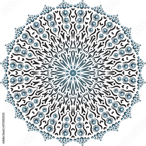 Mandala. Decorative round ornament. Colored vector illustration