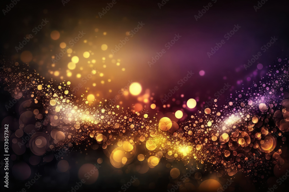 Glowing abstract glitter light background, generative ai