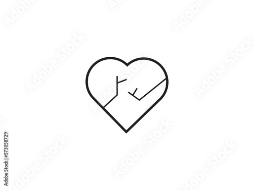 heart shaped heart. Heart line icon sign. heart symbol, logo illustration. different style icons set. pixel perfect vector graphics. heart shaped confetti. heart made of colorful beads. 