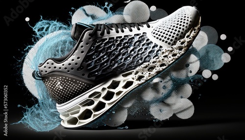 Pastel Future Run: Futuristic Designed Running Sneaker. Generative AI