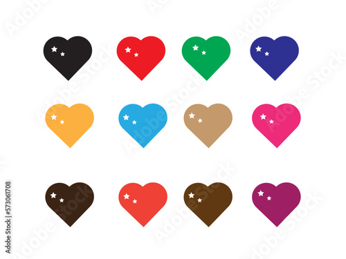 set of hearts on white.  Pink set, hearts clip art, vector illustration. heart shaped confetti. heart made of colorful beads. heart made of colorful confetti. clip art heart clipart. 