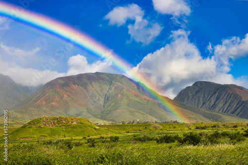 rainbow over the mountains