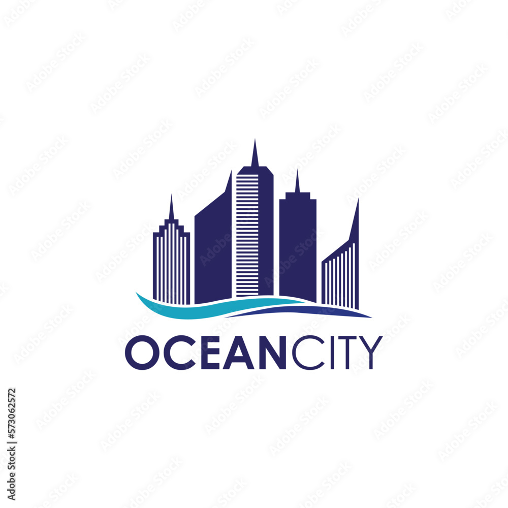 Ocean City logo templates modern