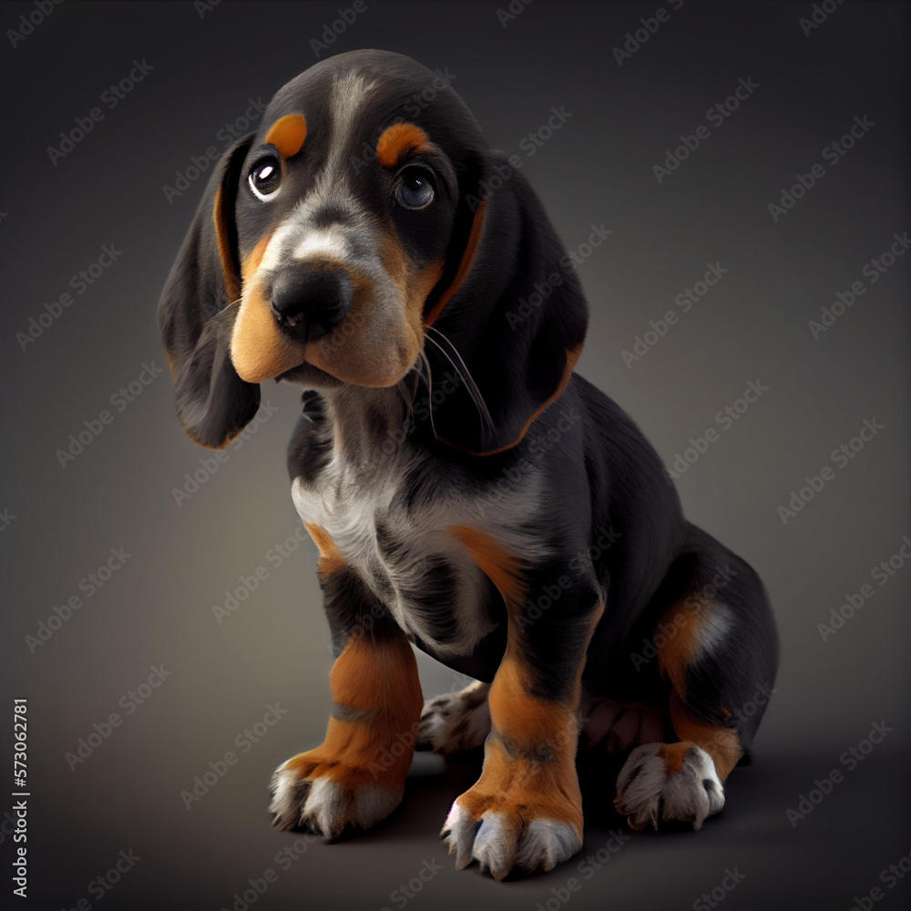 Puppy Bluetick Coonhound - Generative AI