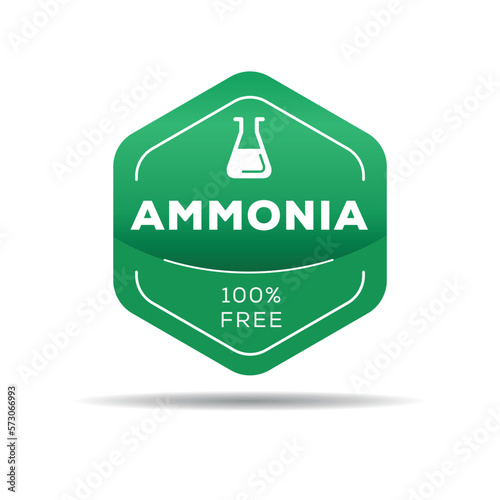 (Ammonia free) label sign, vector illustration.