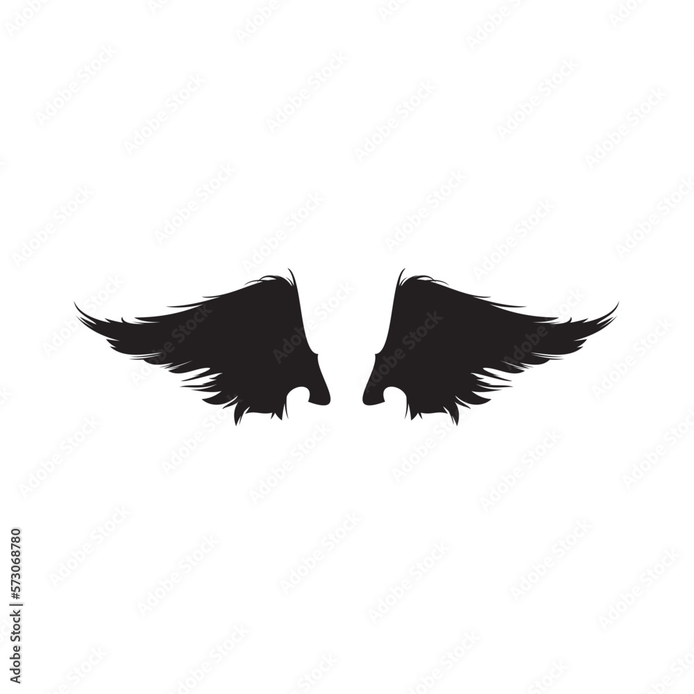Obraz premium minimalist abstract wing design logo 