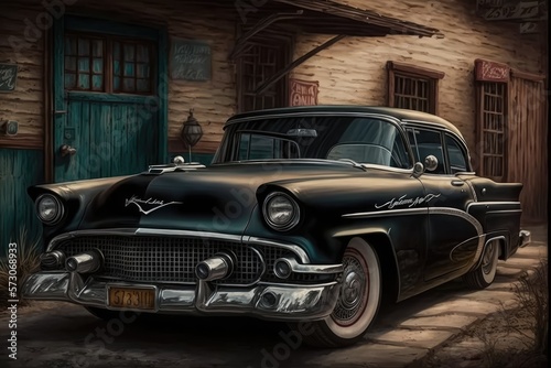 The Nostalgic Appeal of American Old-Timer Cars Generative AI  © Lucija