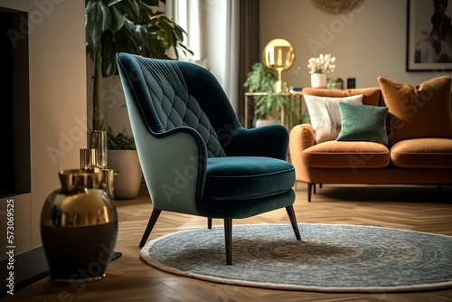 Modernize Your Cozy Living Room: Introduce a Contemporary Armchair That Elevates the Style and Functionality of the Space.