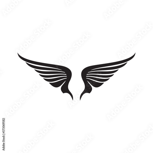 minimalist abstract wing design logo
