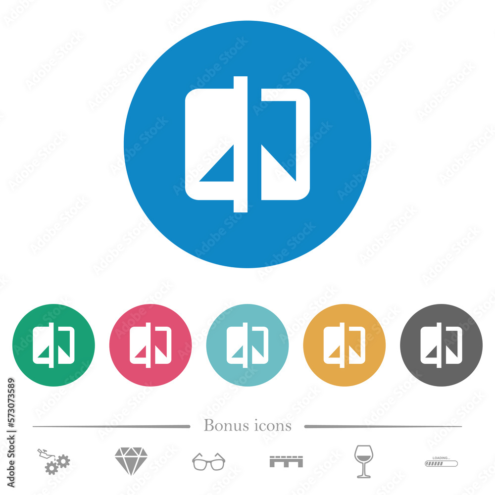 Invert theme flat round icons Invert theme flat round icons