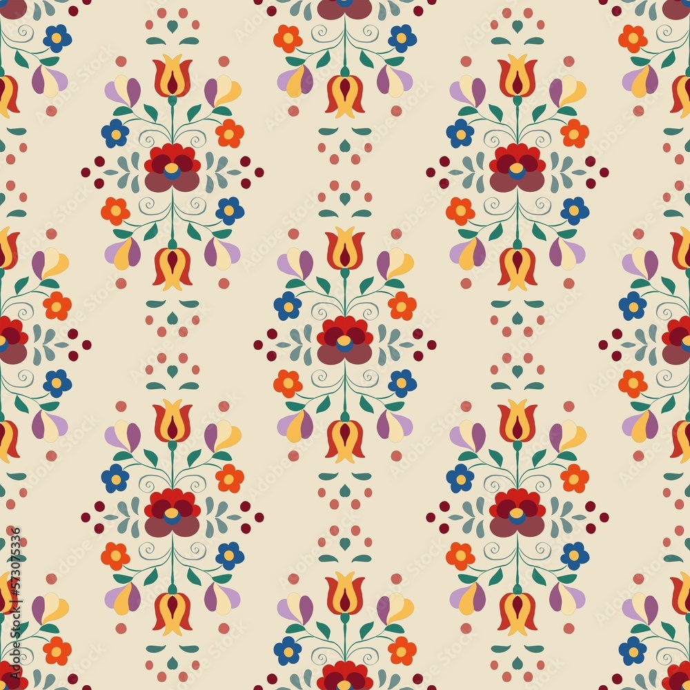Hungarian folk art pattern Hungarian folk art pattern
