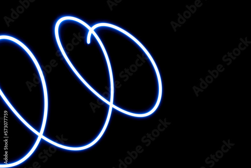 luminous lines on a black background